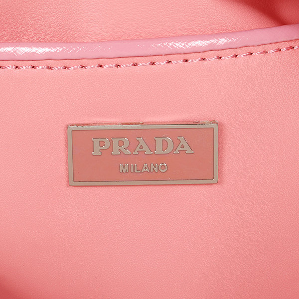 2014 Prada Saffiano Leather Spring Hinge Two-Handle Bag BL0837 pink